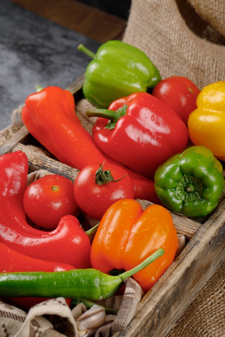 red-green-yellow-vegetables-rustic-tray-top-view_114579-6151 red-green-yellow-vegetables-rustic-tray-top-view_114579-6151